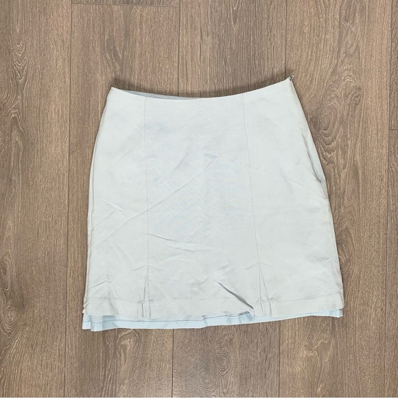 Esprit Women’s Micro Mini Skirt Vintage High rise waist Y2k 2000s Pale Blue - Picture 5 of 12